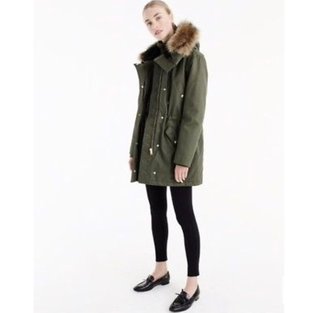 J.Crew Sz S Green Coat